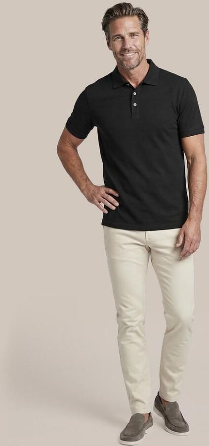 Suitable Boris Liquid Poloshirt Zwart - Foto 4