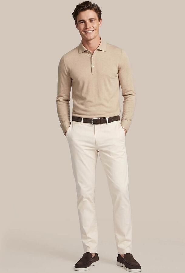 Suitable Camicia Poloshirt Beige - Foto 5