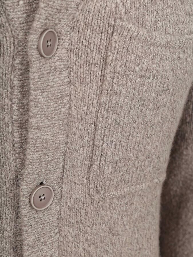 Suitable Cardigan Boiled Wool Taupe - Foto 2