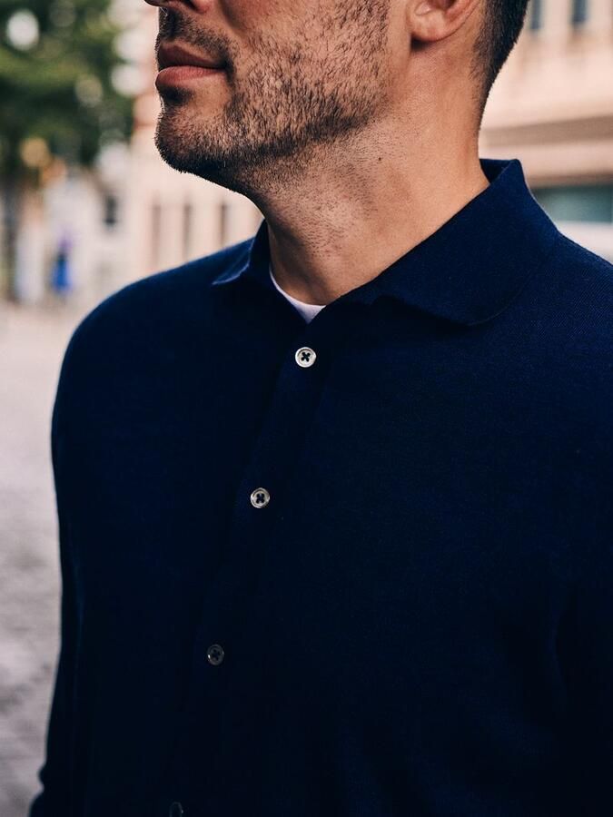 Suitable Cardigan Shirt Merino Antraciet - Foto 2