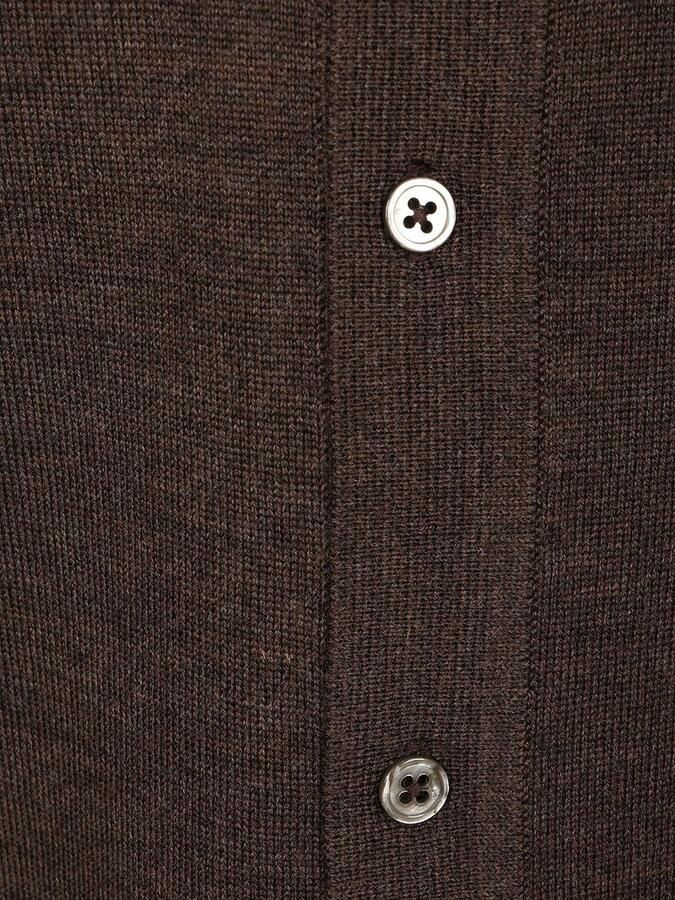 Suitable Cardigan Shirt Merino Bruin - Foto 2