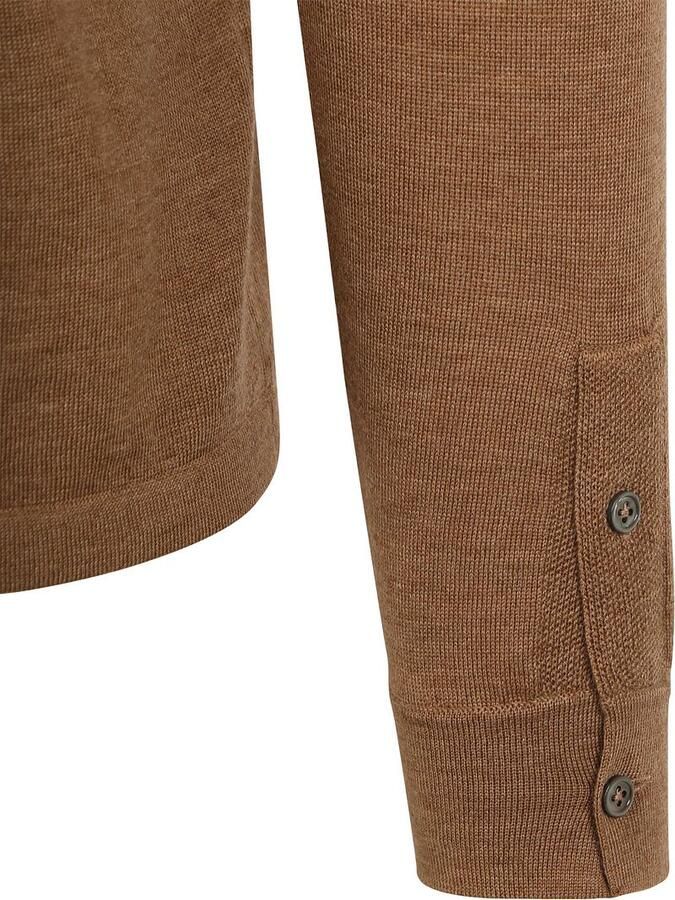 Suitable Cardigan Shirt Merino Camel - Foto 2