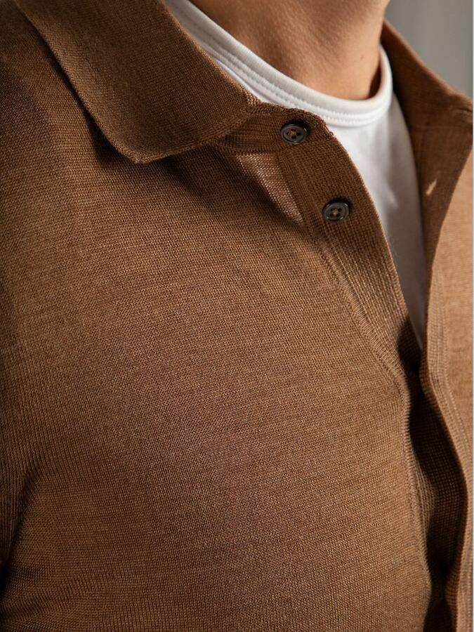 Suitable Cardigan Shirt Merino Camel - Foto 2