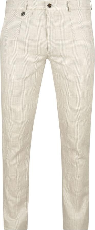 Suitable Chino Linen Blend Ruiten Beige