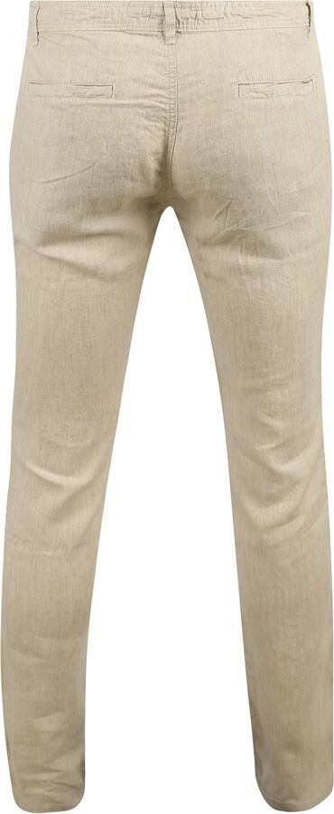 Suitable Broek Chino Linnen Beige - Foto 4