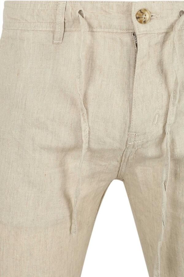 Suitable Broek Chino Linnen Beige - Foto 2