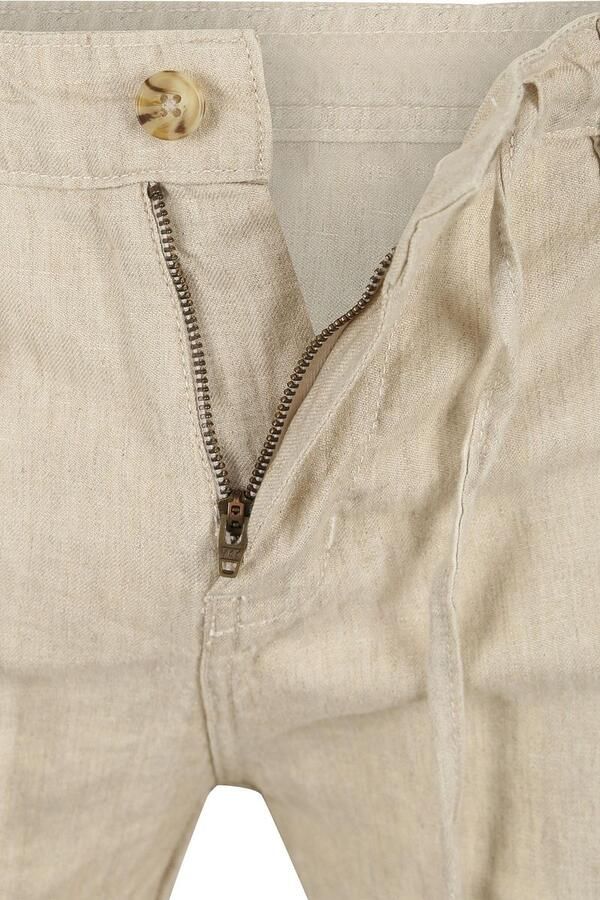 Suitable Broek Chino Linnen Beige - Foto 3