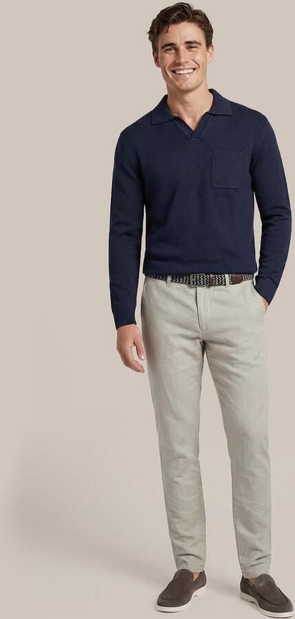 Suitable Chino Pico Linnen Beige - Foto 5
