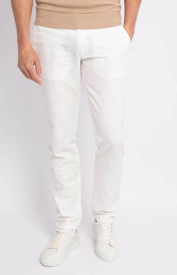 Suitable Chino Pico Linnen Ecru - Foto 5