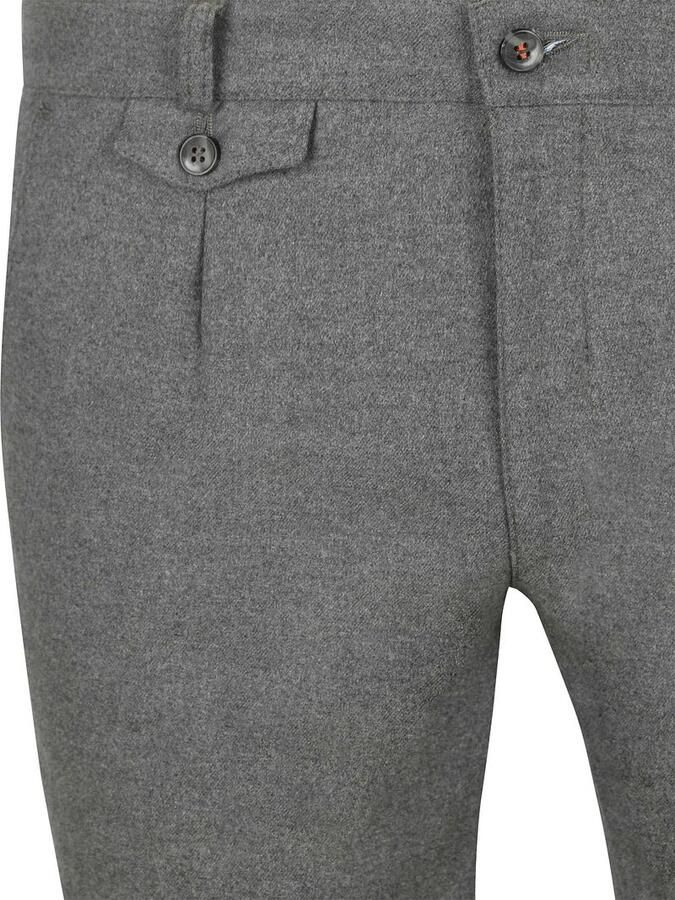 Suitable Chino Pico Pleat Flanel Grijs - Foto 4