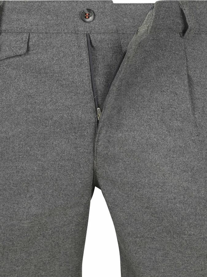 Suitable Chino Pico Pleat Flanel Grijs - Foto 5