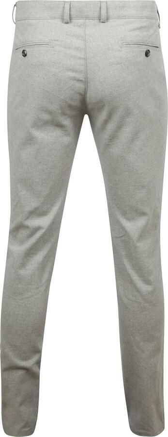 Suitable Chino Pico Pleat Flanel Lichtgrijs