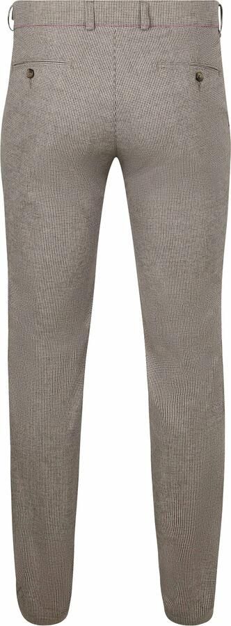 Suitable Chino Pico Pleat Flanel Print Beige - Foto 5