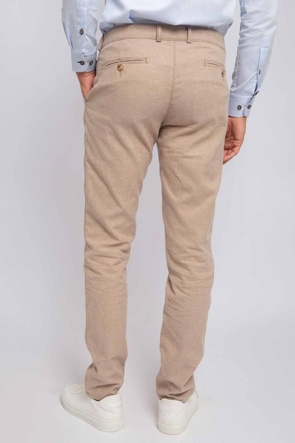 Suitable Chino Pico Pleat Flanel Sand - Foto 2