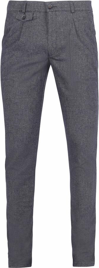 Suitable Chino Pico Pleat Navy