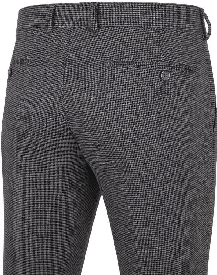 Suitable Chino Pico Pleat Pepita Navy Bruin - Foto 2