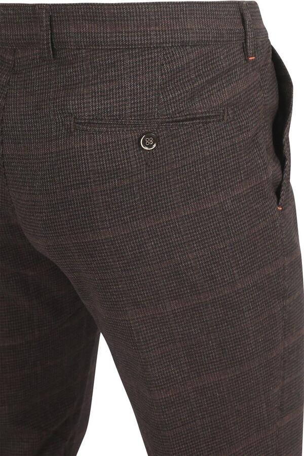 Suitable Chino Pico Pleat Ruiten Bruin - Foto 3
