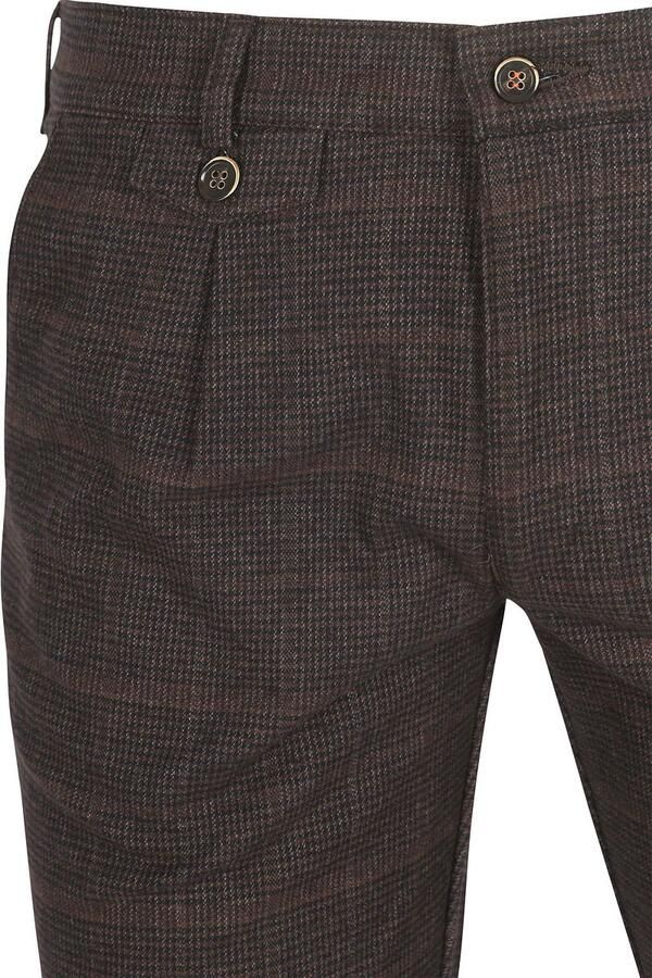 Suitable Chino Pico Pleat Ruiten Bruin - Foto 4