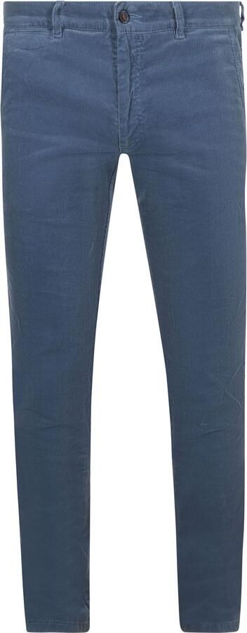 Suitable Chino Plato Corduroy Blauw