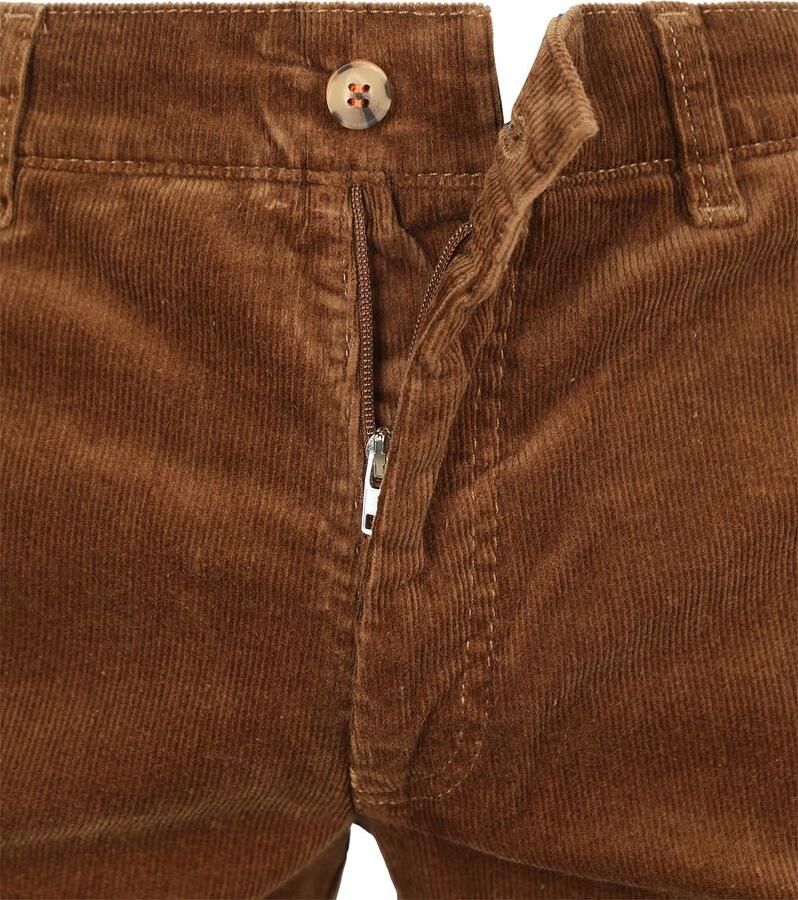 Suitable Chino Plato Corduroy Bruin - Foto 2
