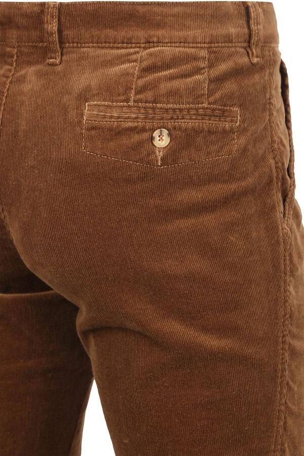 Suitable Chino Plato Corduroy Bruin - Foto 5