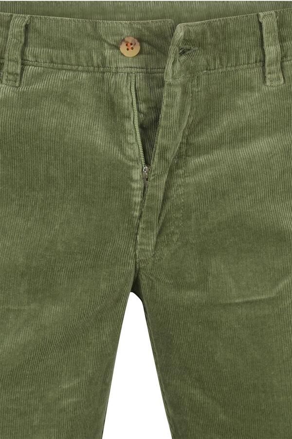 Suitable Chino Plato Corduroy Groen - Foto 3