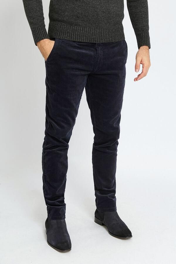 Suitable Chino Plato Corduroy Navy - Foto 4