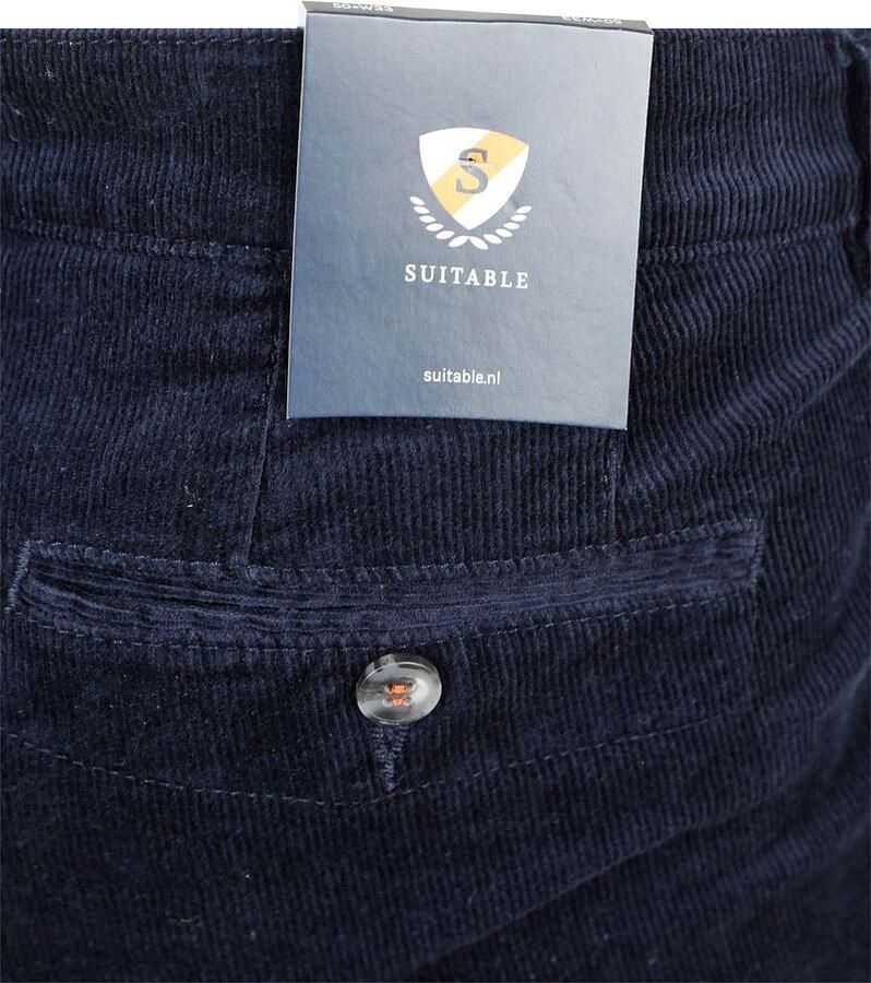 Suitable Chino Plato Corduroy Navy - Foto 3