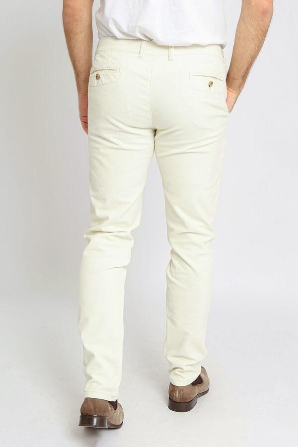 Suitable Chino Plato Corduroy Off White - Foto 3