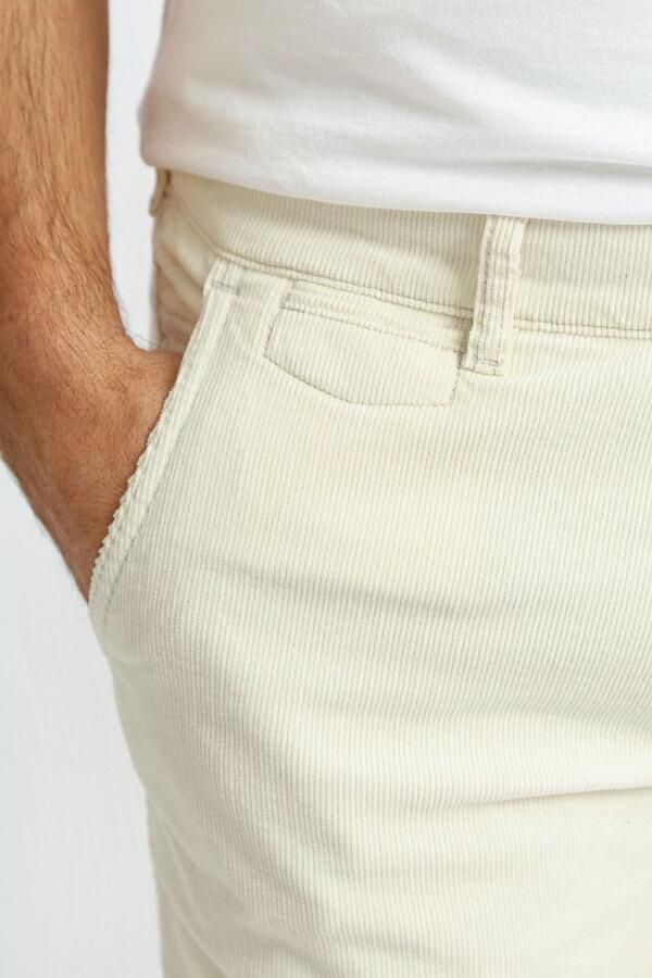 Suitable Chino Plato Corduroy Off White - Foto 4