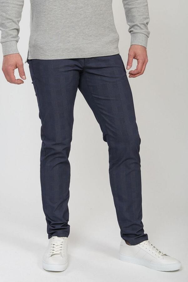 Suitable Broek Chino Sartre Navy White - Foto 3