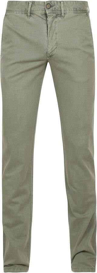 Suitable Broek Chino Sartre Oxford Olijfgroen