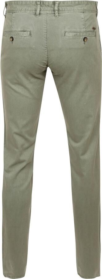 Suitable Broek Chino Sartre Oxford Olijfgroen - Foto 4
