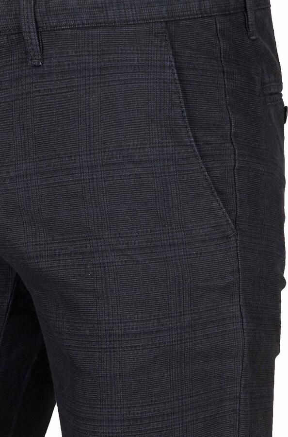 Suitable Broek Chino Sartre Ruit Donkerblauw - Foto 4