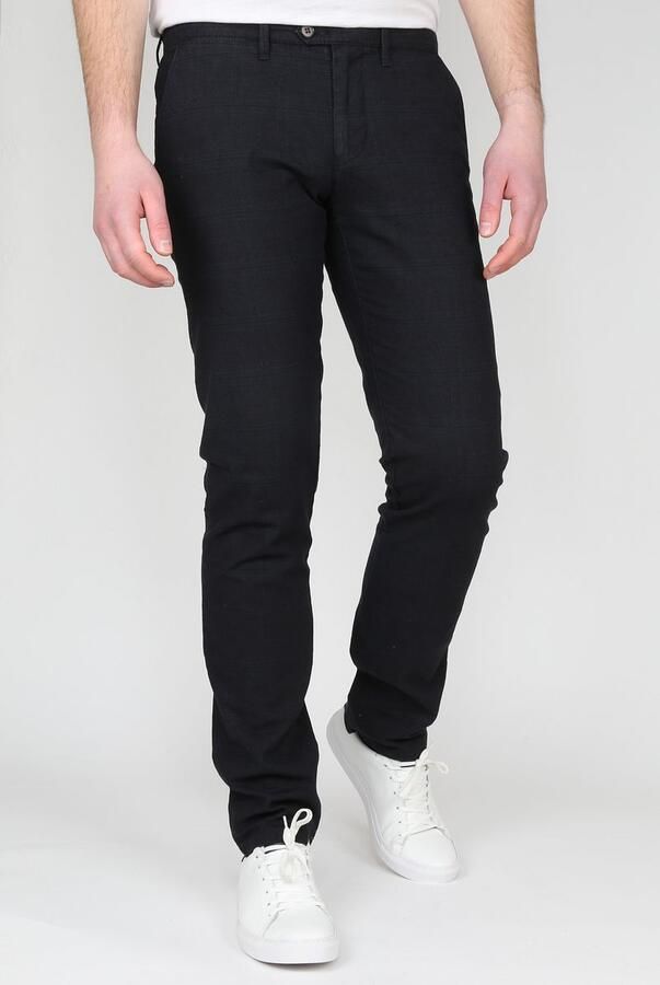 Suitable Broek Chino Sartre Ruit Donkerblauw - Foto 2