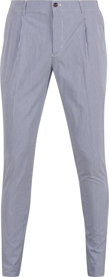 Suitable Chino Strepen Blauw