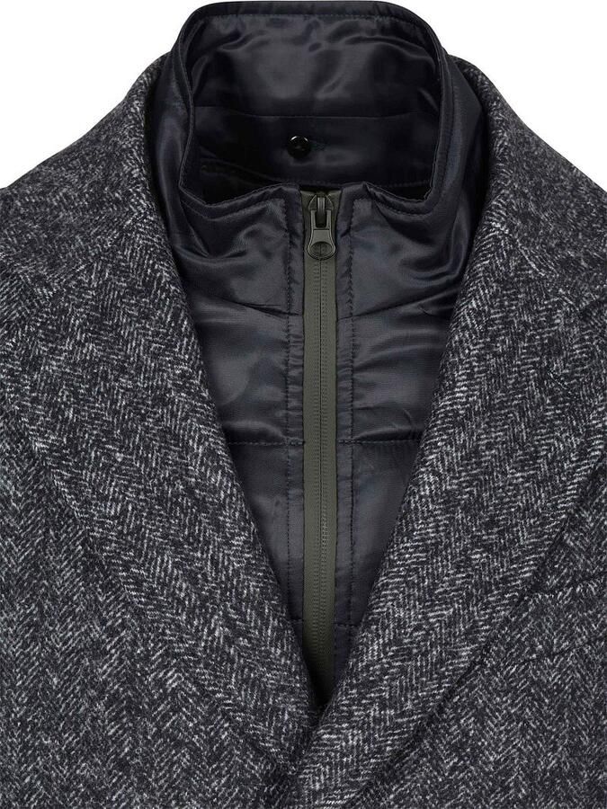 Suitable Blazer Coat Wol Herringbone Navy - Foto 3