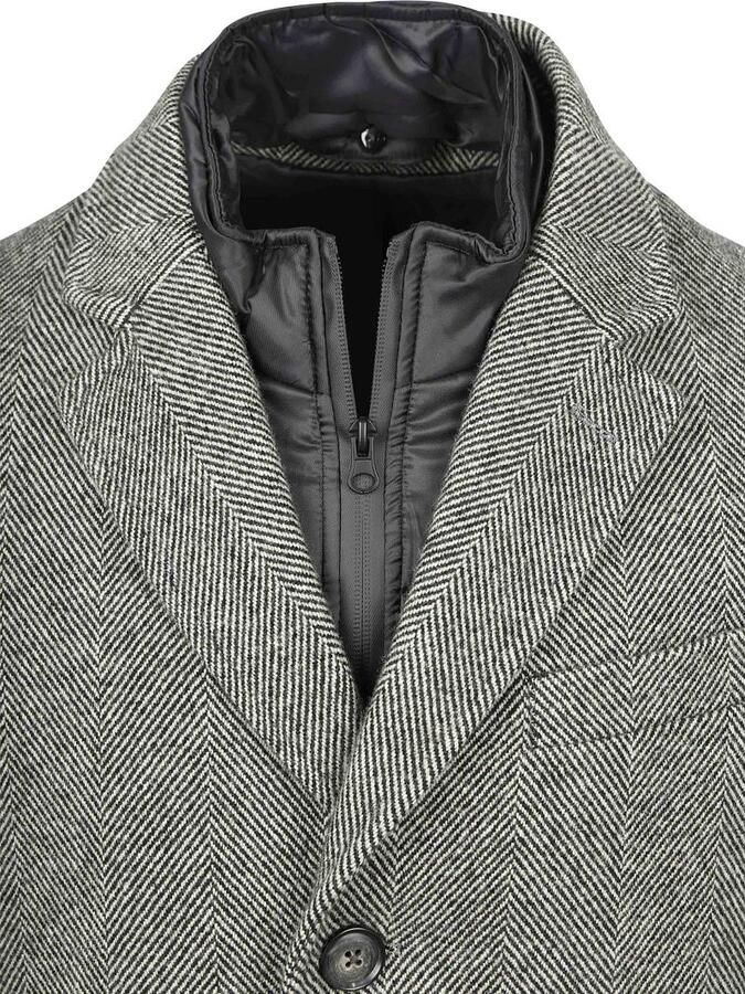 Suitable Mantel Coat Wol Pepita Pepper Grey - Foto 3