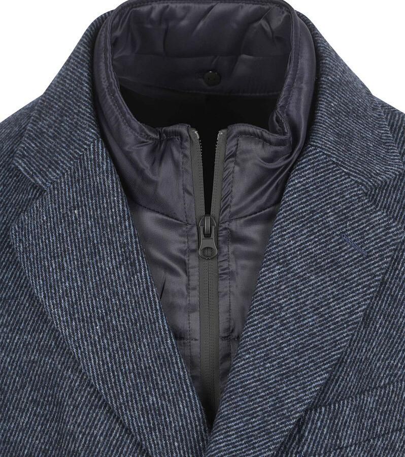Suitable Trainingsjack Coat Wol Twill Donkerblauw - Foto 2