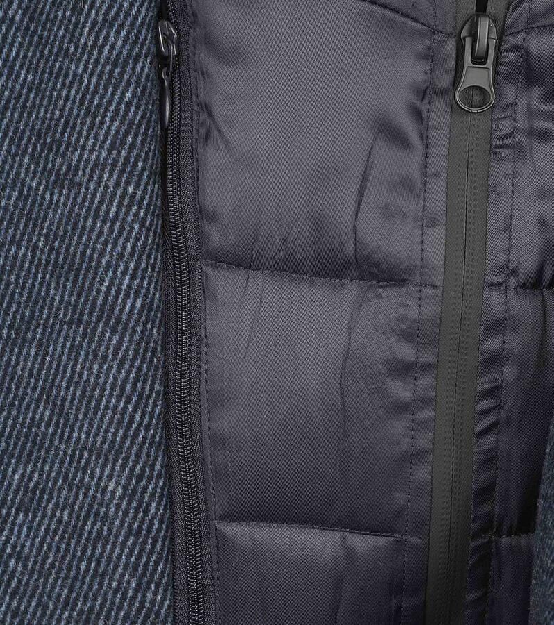 Suitable Trainingsjack Coat Wol Twill Donkerblauw - Foto 3