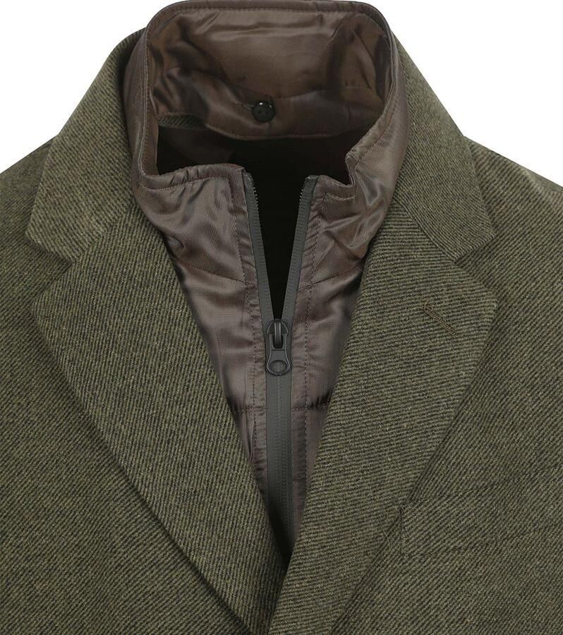 Suitable Coat Wol Twill Donkergroen - Foto 2