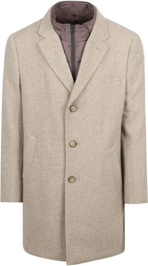 Suitable Trainingsjack Coat Wol Twill Sand
