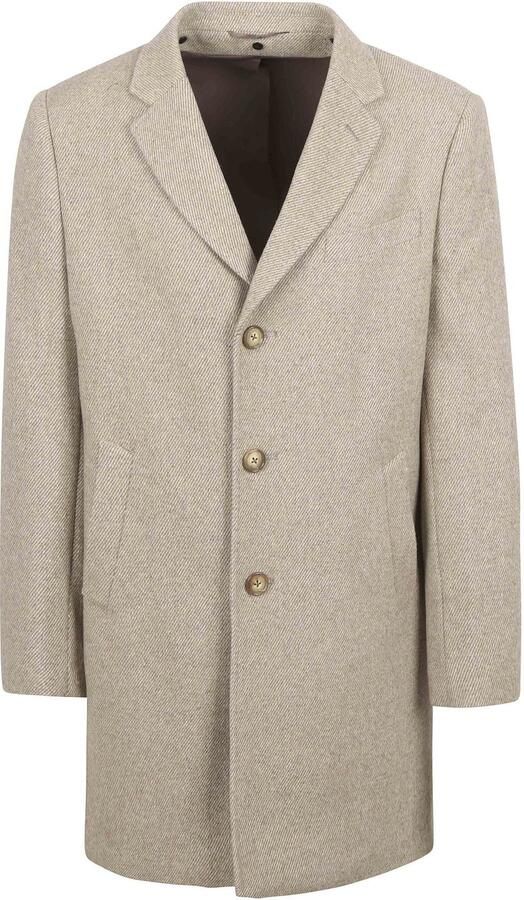 Suitable Trainingsjack Coat Wol Twill Sand - Foto 5