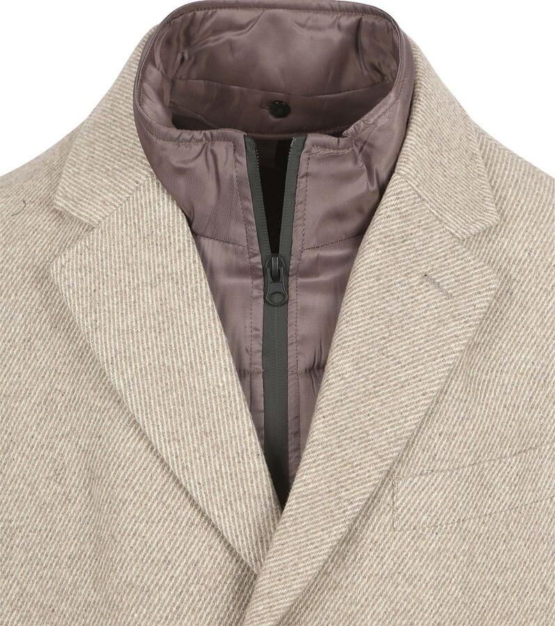 Suitable Trainingsjack Coat Wol Twill Sand - Foto 2