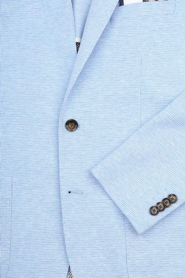 Suitable Blazer Colbert Face Print Lichtblauw - Foto 5