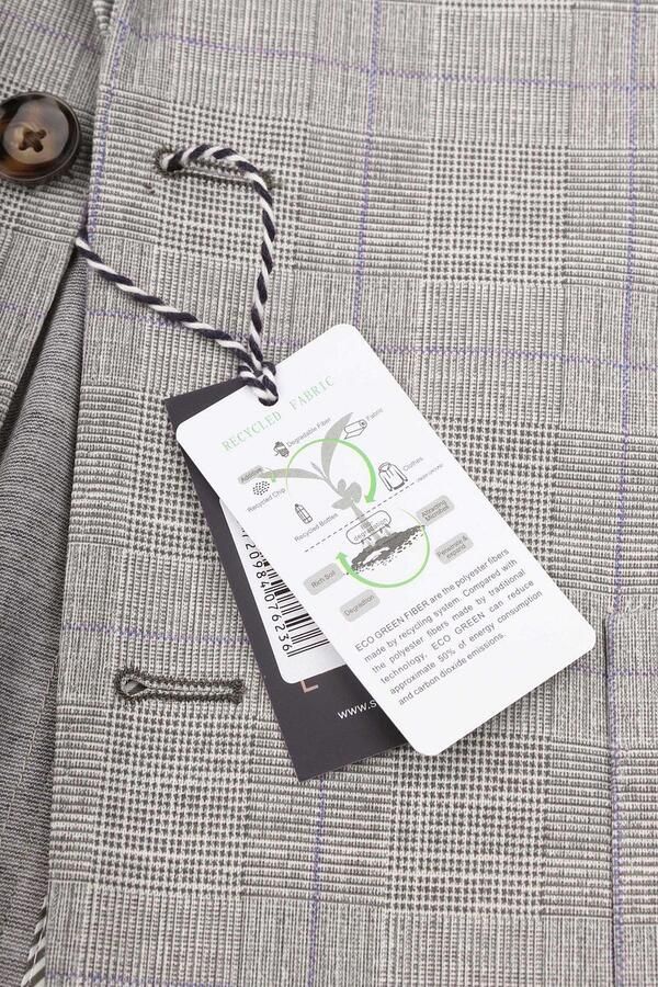 Suitable Blazer Colbert Face Print Lichtbruin - Foto 4