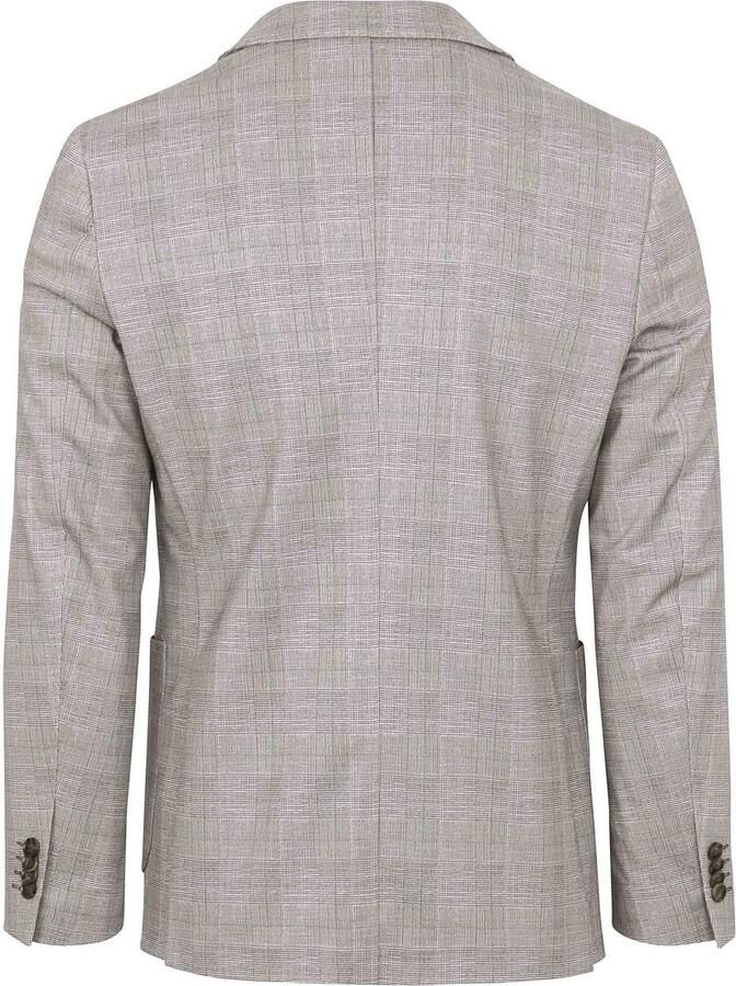 Suitable Blazer Colbert Face Print Lichtbruin