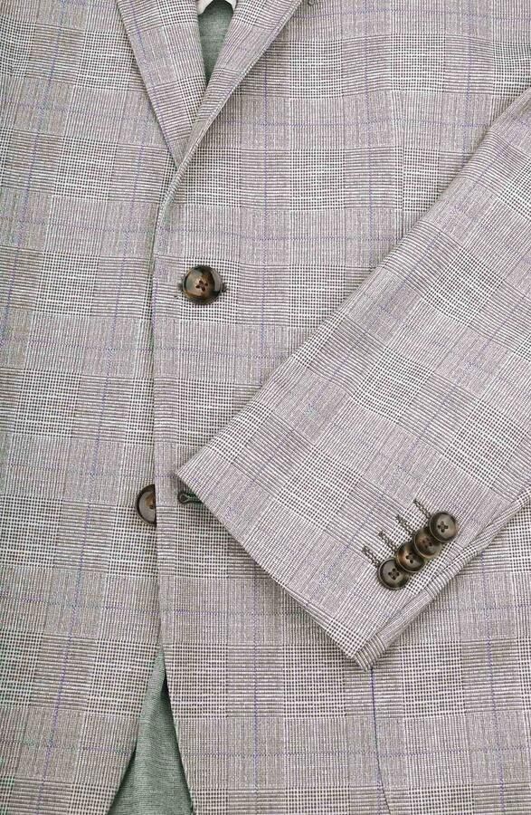 Suitable Blazer Colbert Face Print Lichtbruin