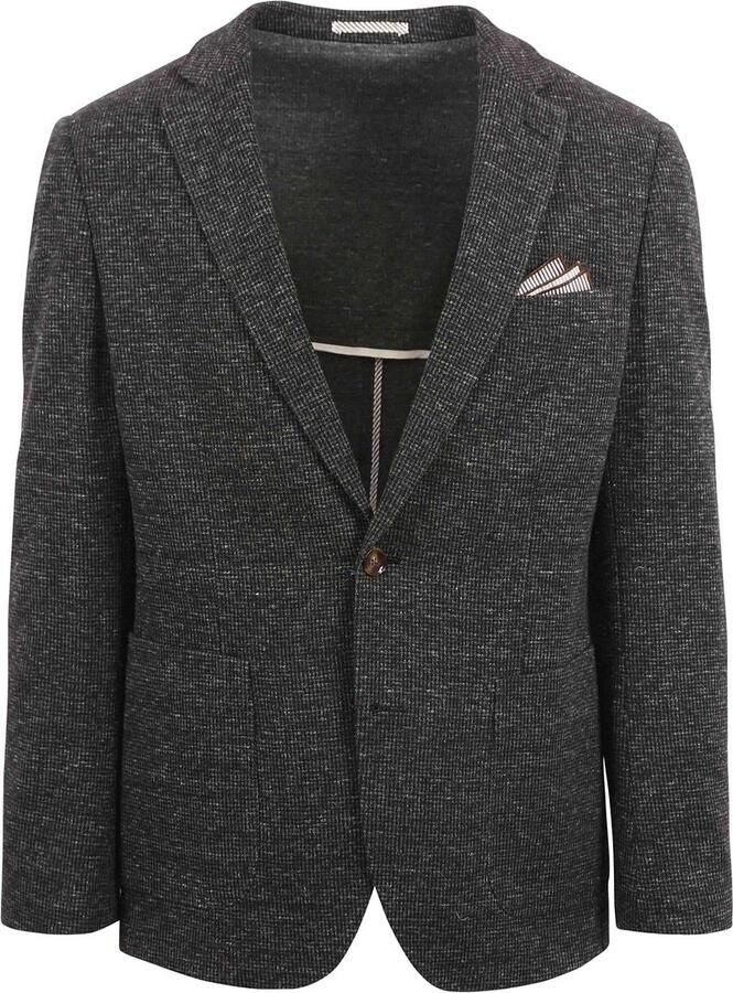 Suitable Blazer Colbert Fame Pied de Poule Antraciet