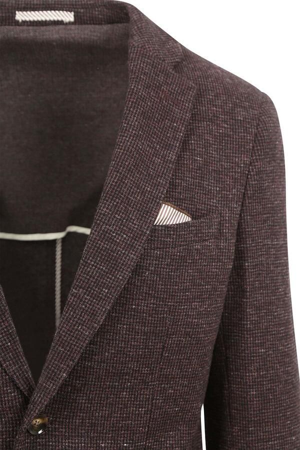 Suitable Blazer Colbert Fame Pied de Poule Bruin